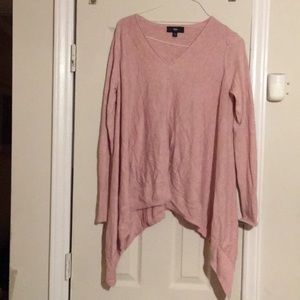 Mussimo Pink Handkerchief or Shark hem sweater
